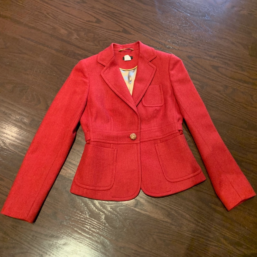 J. Crew Red Blazer